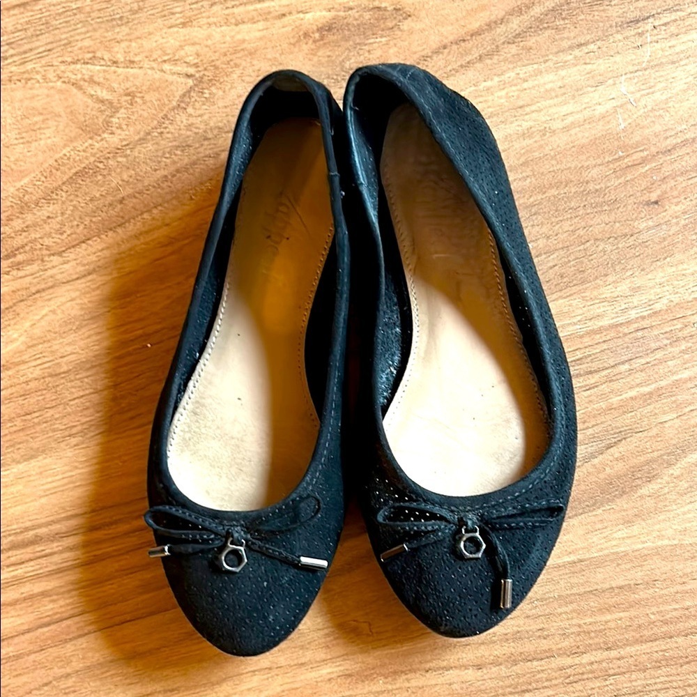 X Appeal black ballet flats women’s size 6, cute, comfy, chic, classic